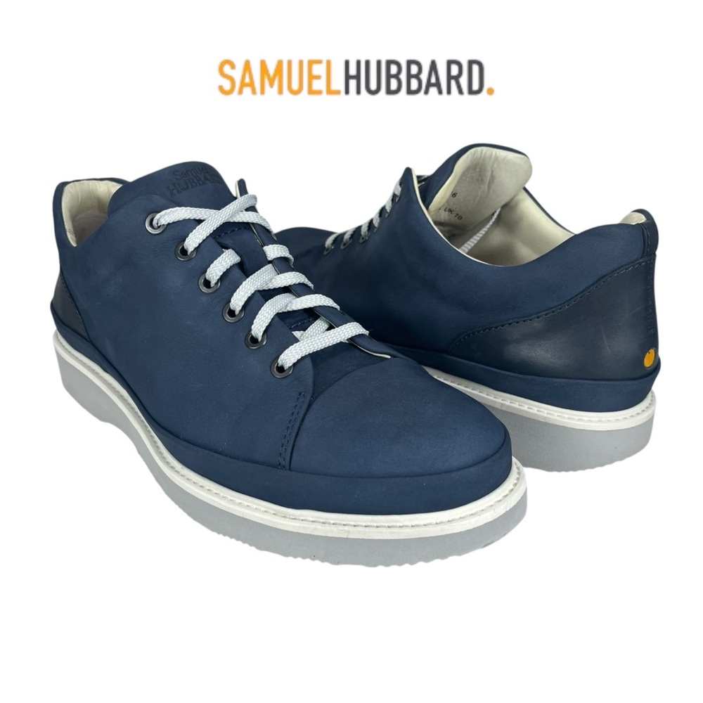 Samuel Hubbard Men’s 10.5 Navy Blue Leather Vibram Sole Sneakers